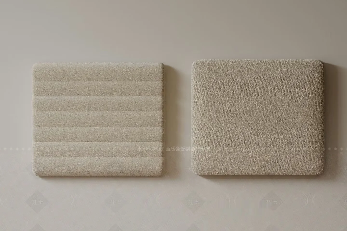 Two Beige Coasters 3D Model – 13101 – VRAY Render