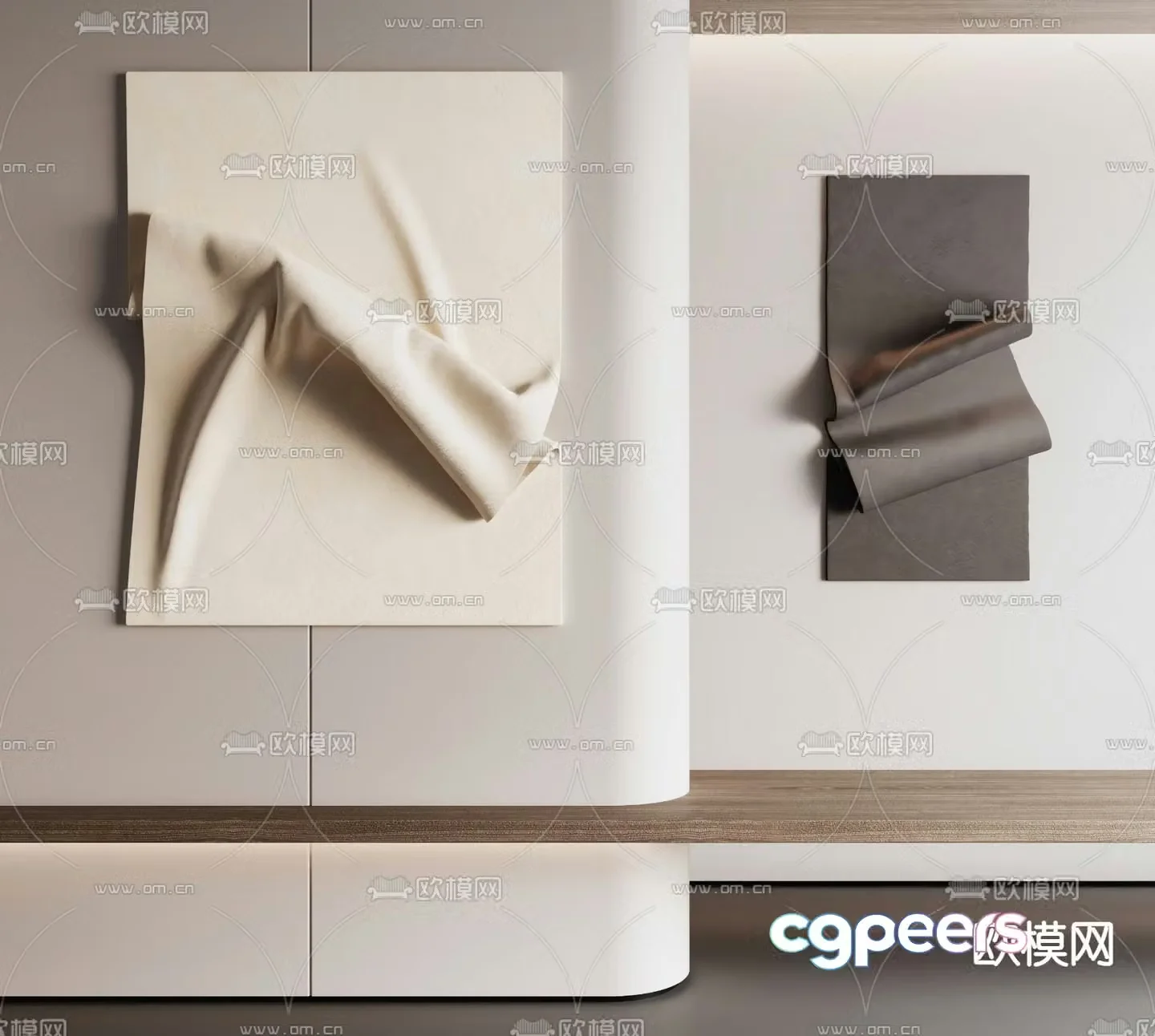 Modern wall decoration hanging decoration three-dimensional painting 3d model