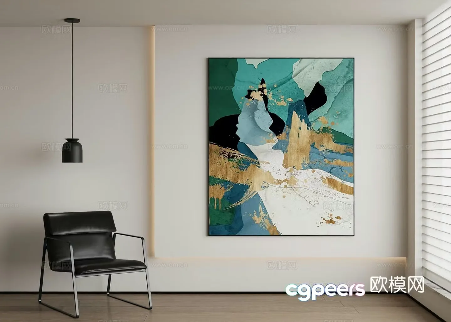 Modern decorative painting 3d model