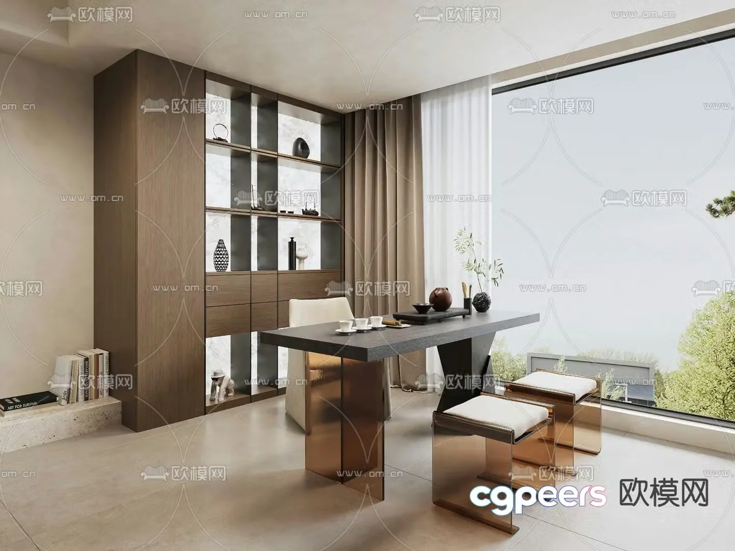 Modern tea table tea table 3d model