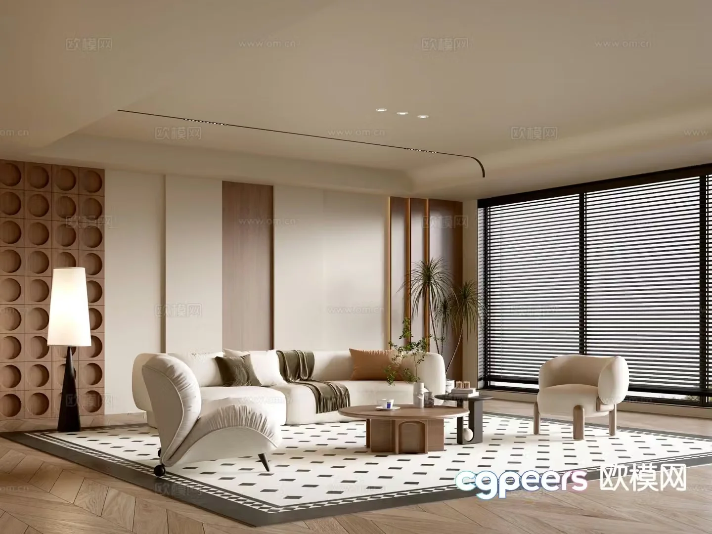 Medieval style living room 3D model