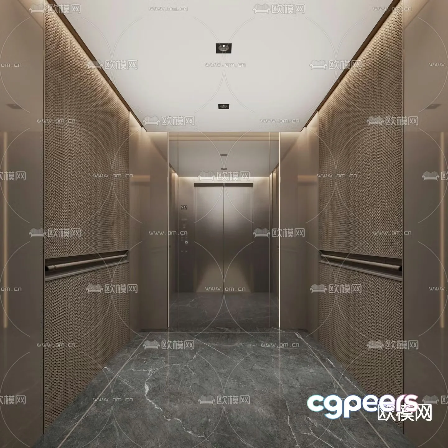 Helicopter elevator elevator car 3D model