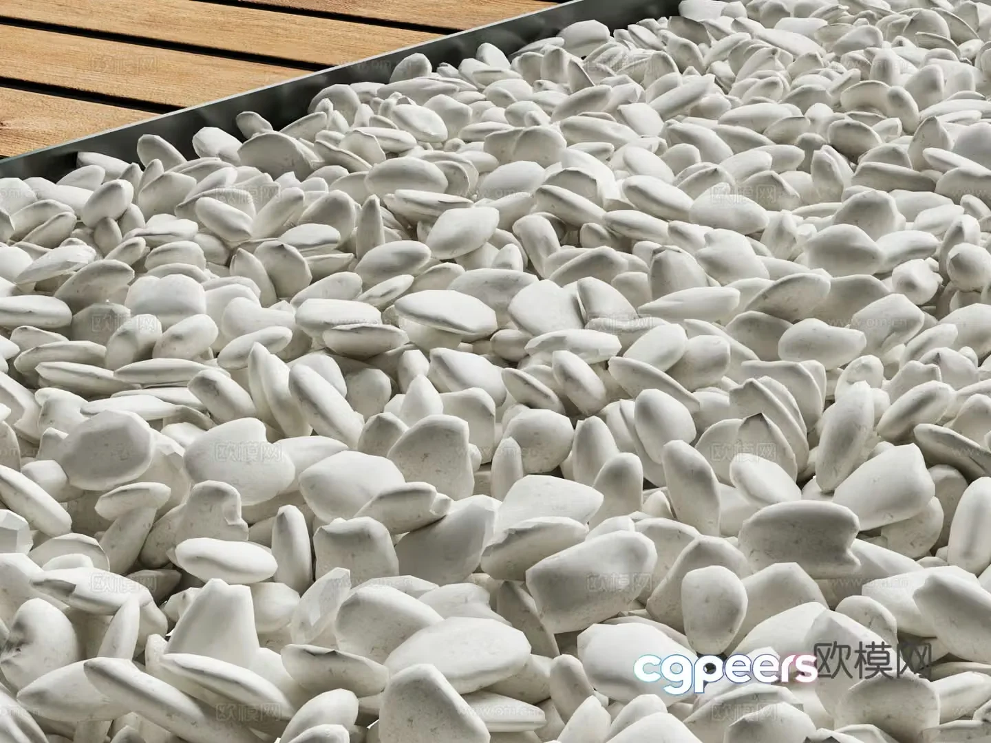 Pebbles Stone Stone White Pebbles 3d Model
