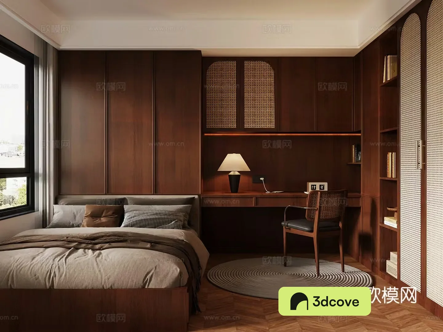 Middle-aged bedroom 3d model