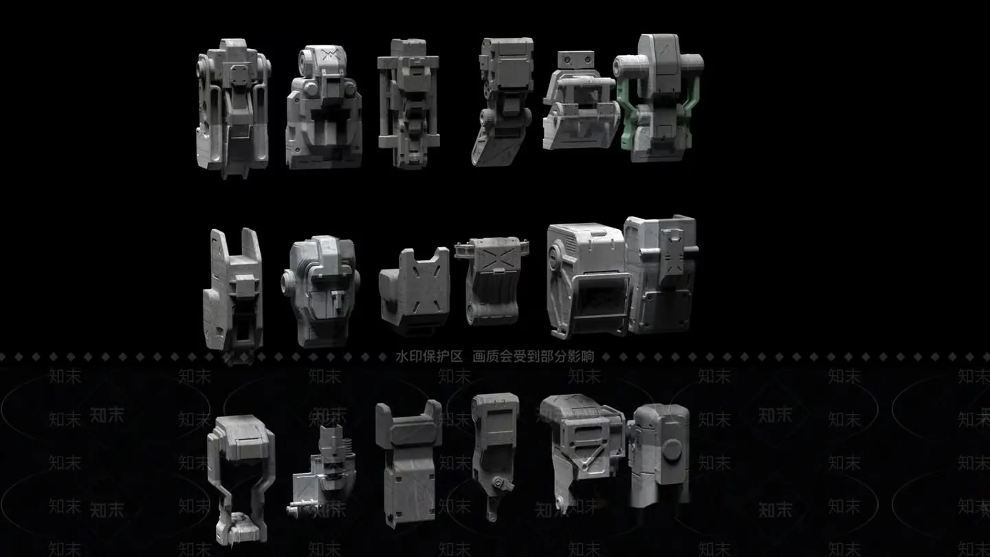 Grey 3D Mechanical Objects 3D Model – 18401 – VRAY Render