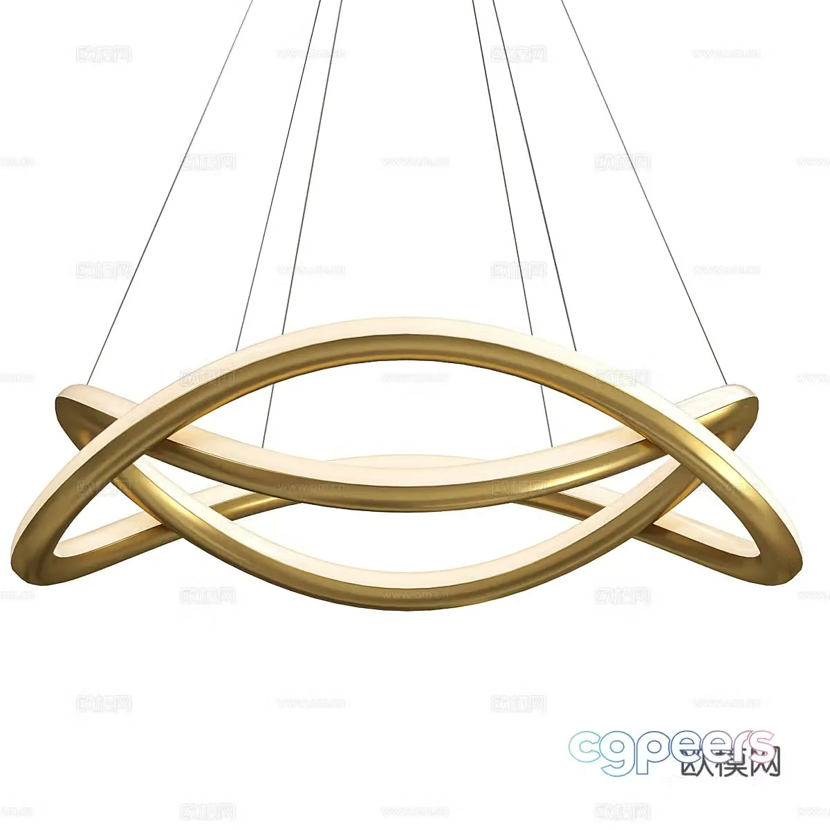 Modern light luxury PORTAL ring chandelier 3d model