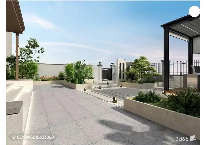 Modern Outdoor Patio 3D Model – 4530 – VRAY Render