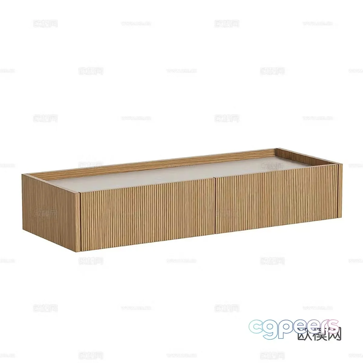 Nordic bedside table low cabinet 3d model