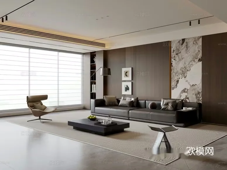 Modern Living Room 3D Model – 14921 – VRAY Render
