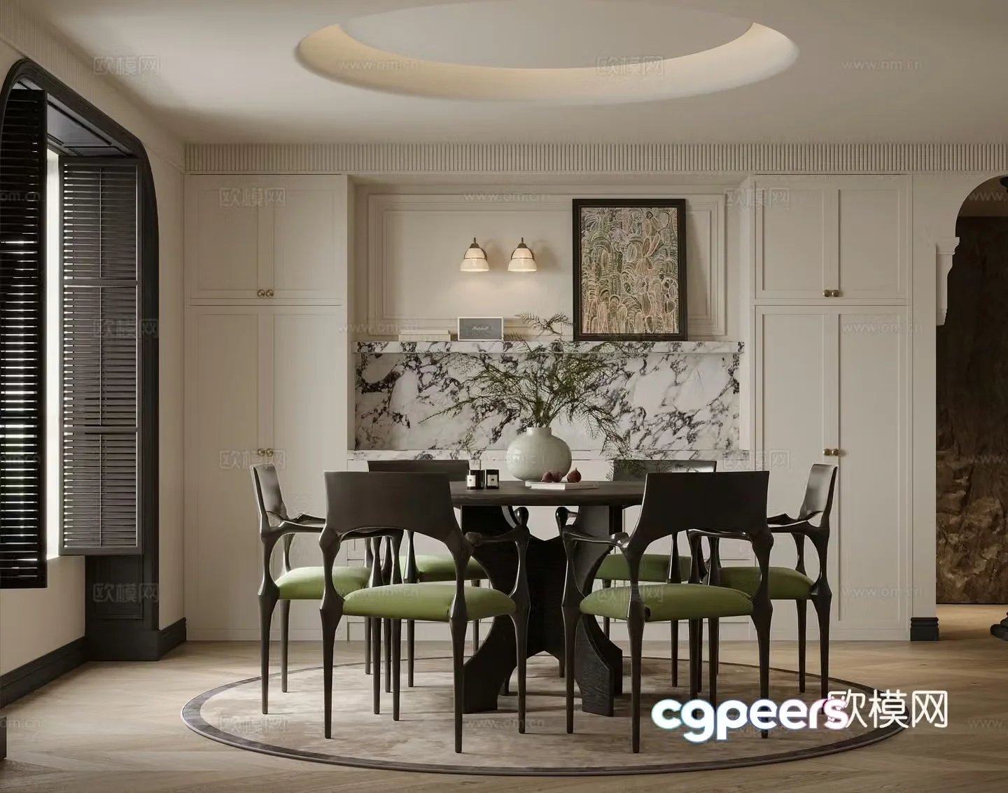 French restaurant 3d model