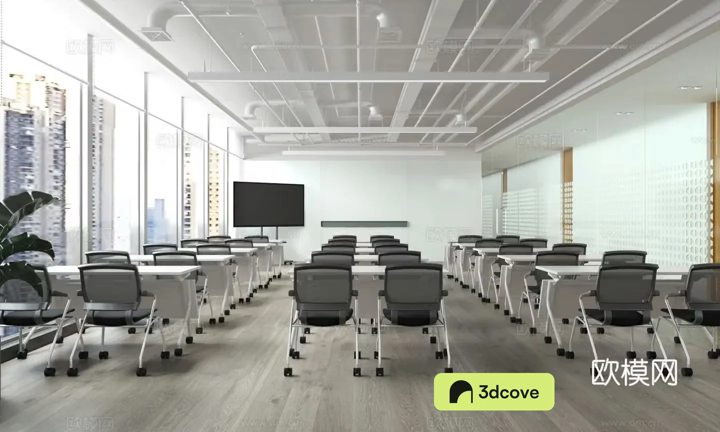 Industrial style conference room multifunctional room training room learning discussion room