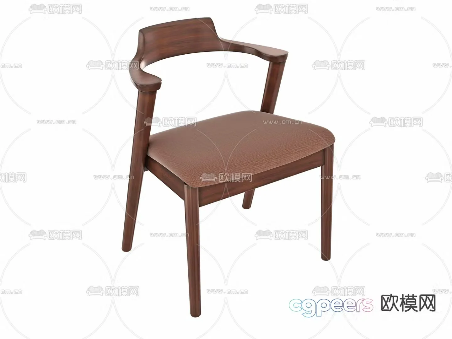 Dining chair single chair 3d model