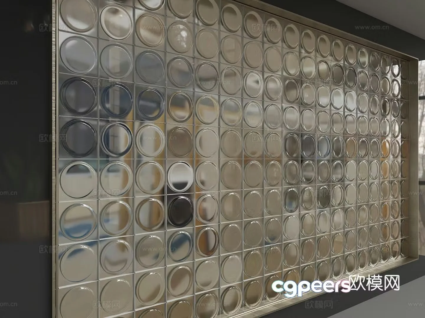 3D model of glass partition