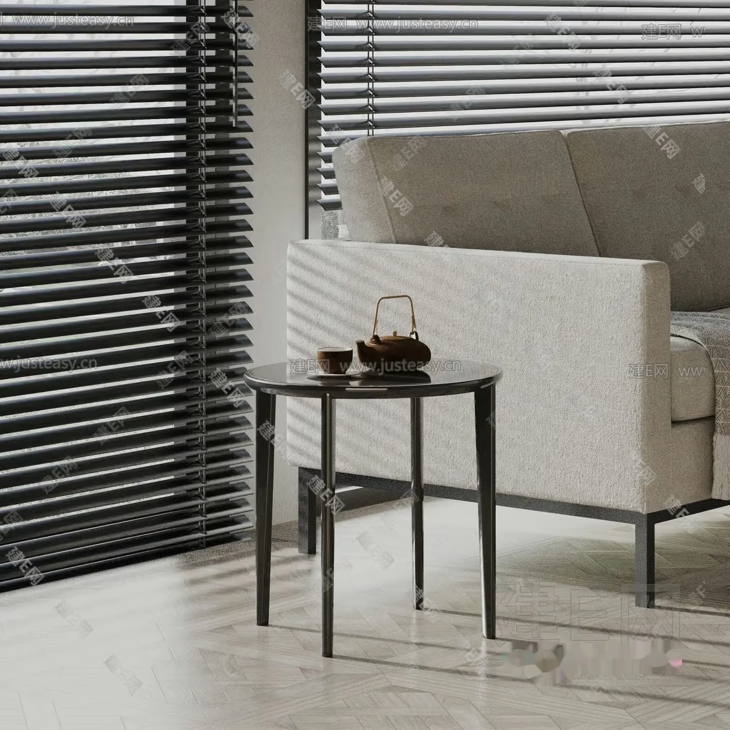 Modern Living Room 3D Model – 6843 – VRAY Render