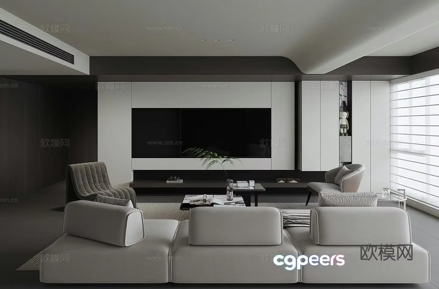 Modern living room 3d model