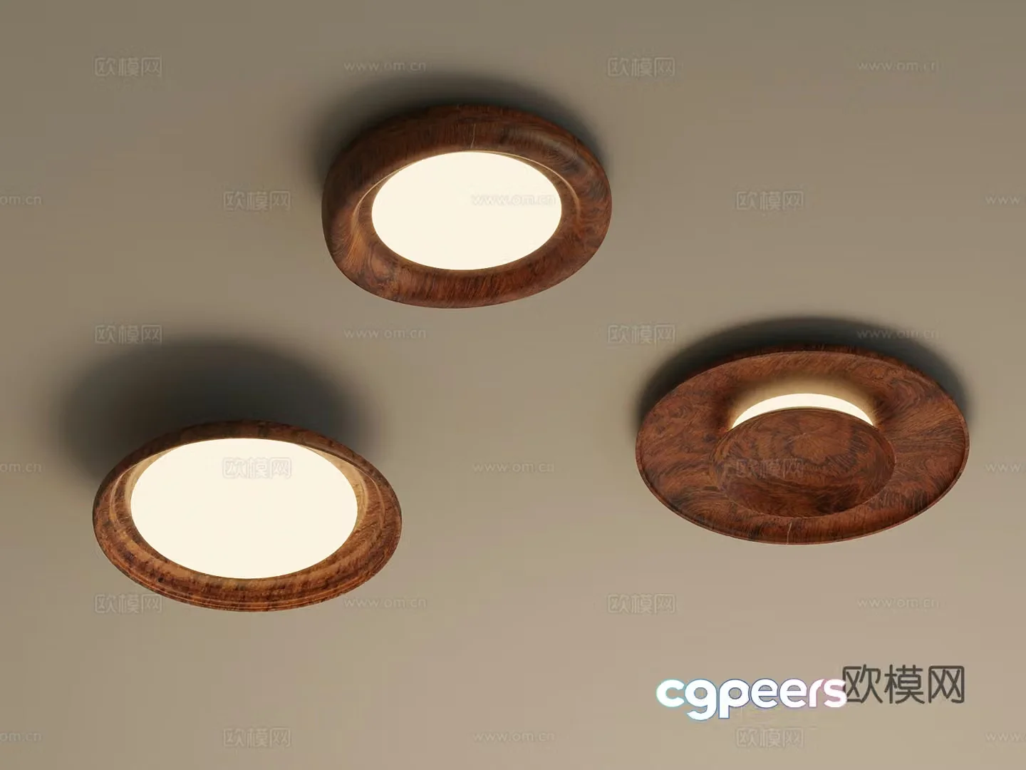 Middle-aged ceiling light 3D model