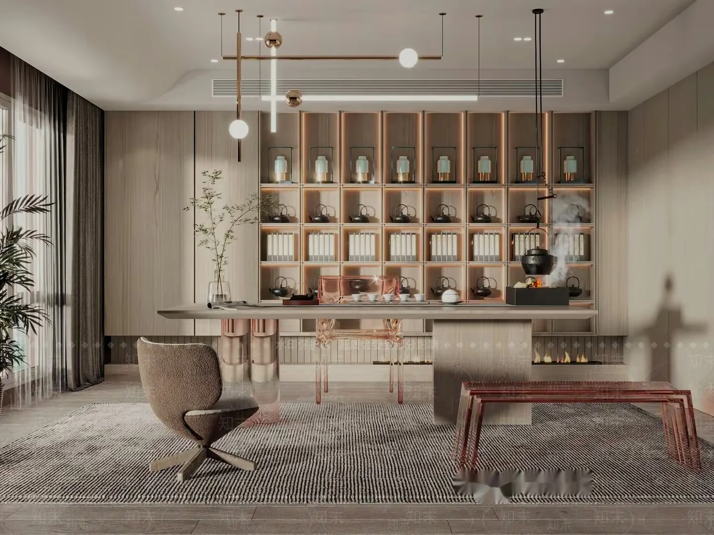 Modern Office Space 3D Model – 2271 – VRAY Render