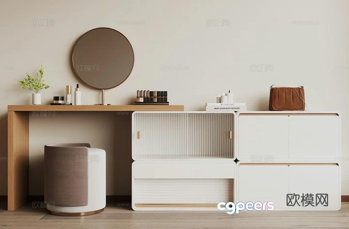Modern dressing table 3d model