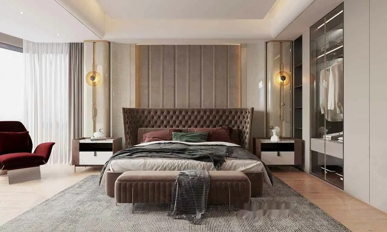 Modern Master Bedroom 3D Model – 17235 – CORONA Render
