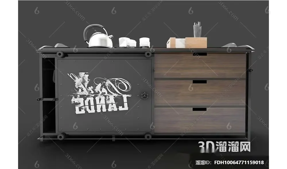 A Sideboard 3D Model – 5042 – VRAY Render