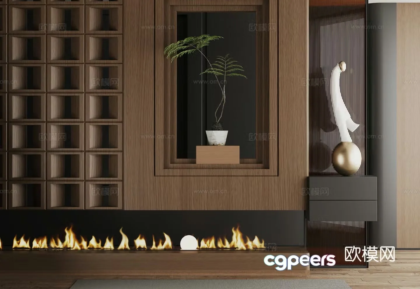 Italian style entrance partition 3D model