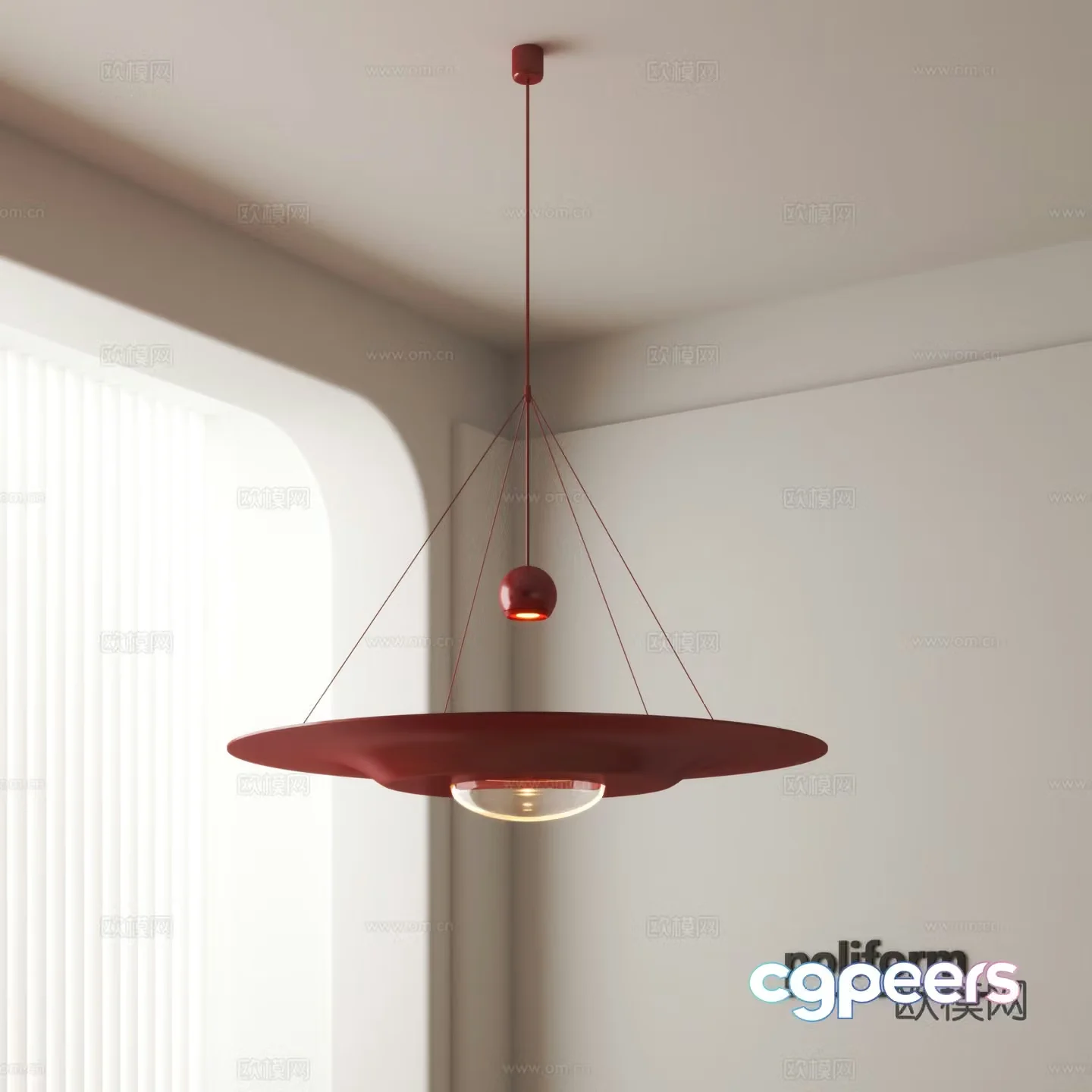 Modern chandelier 3d model