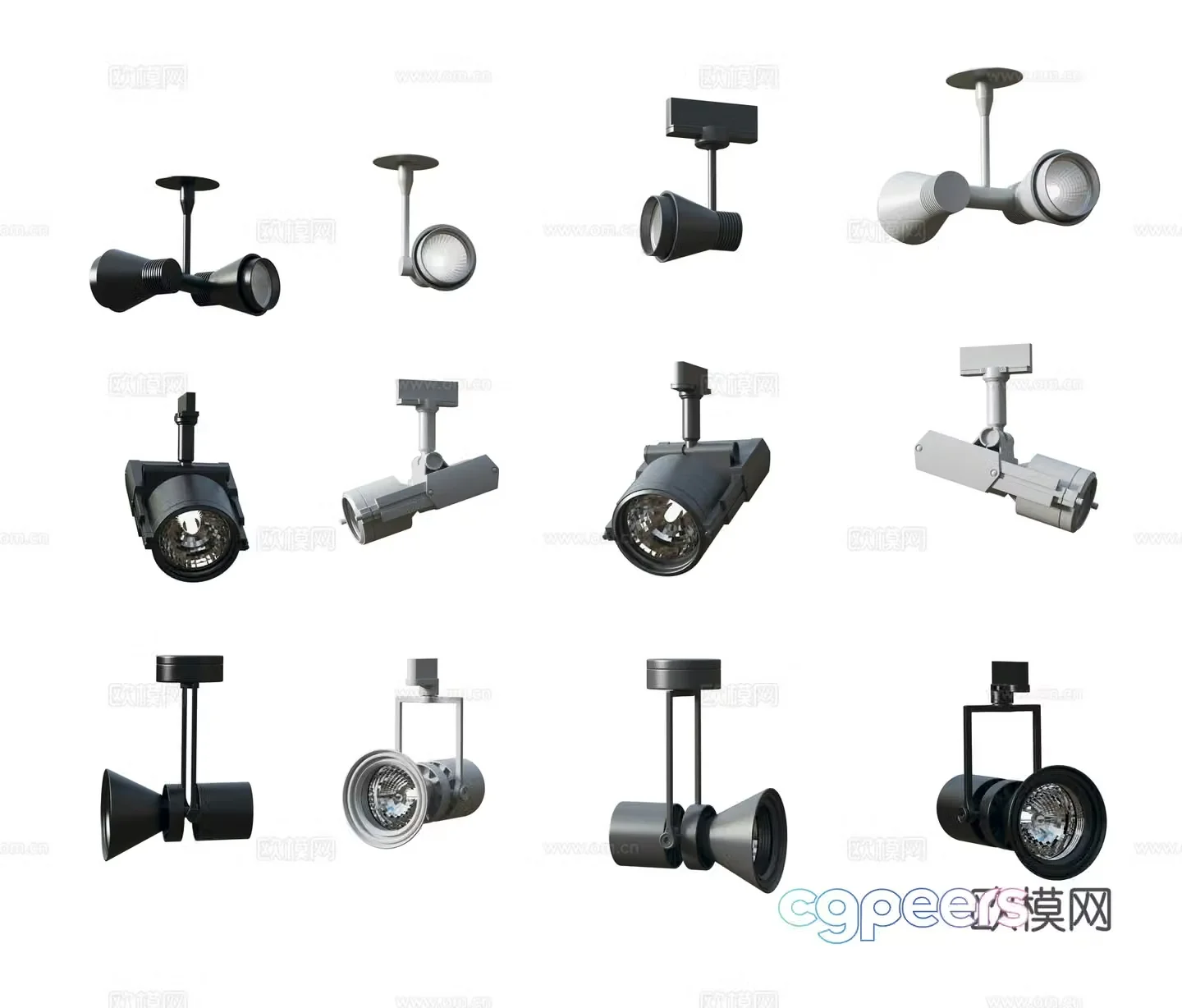 Modern stage lamp downlight spotlight 3d model