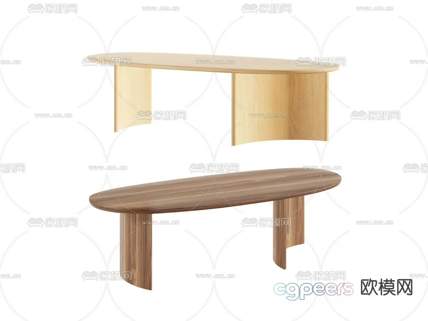 Modern dining table dining table 3d model