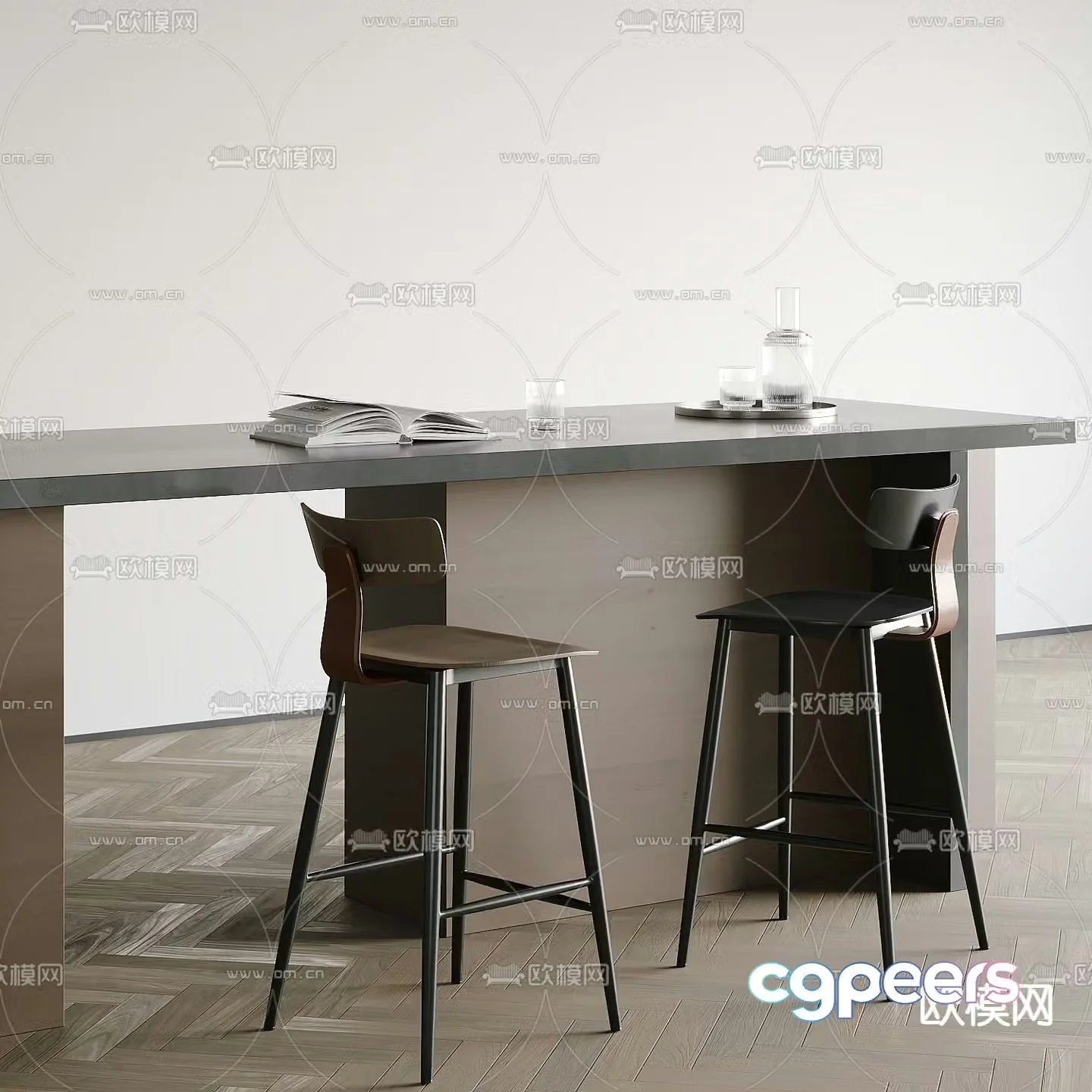 Modern bar stool bar stool 3d model