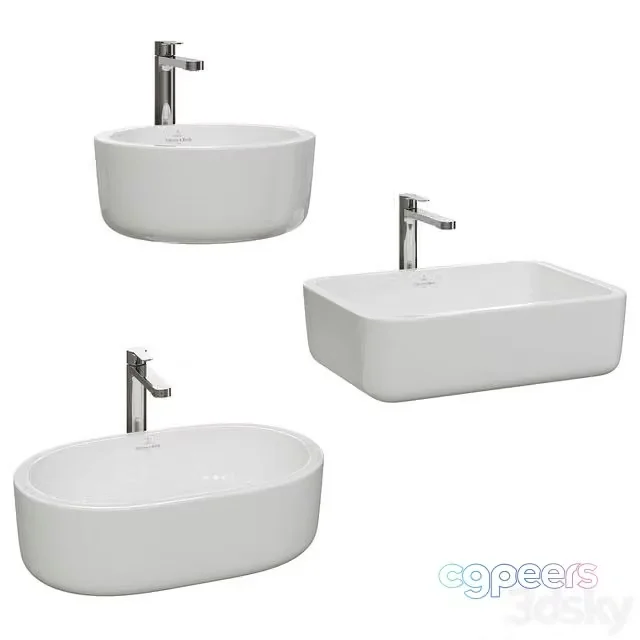 3ds Max Free – Overhead sinks villeroy boch Architectura