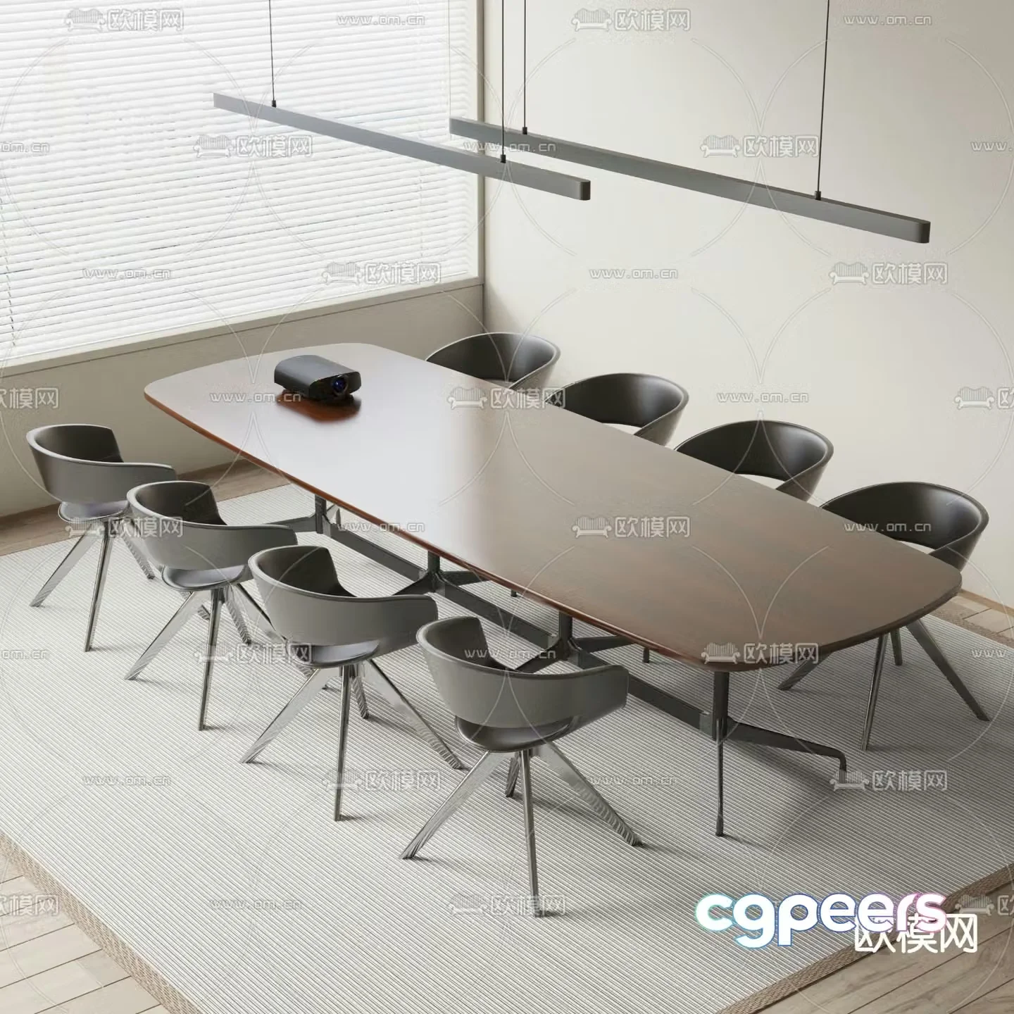 Conference tables and chairs conference table 3d model
