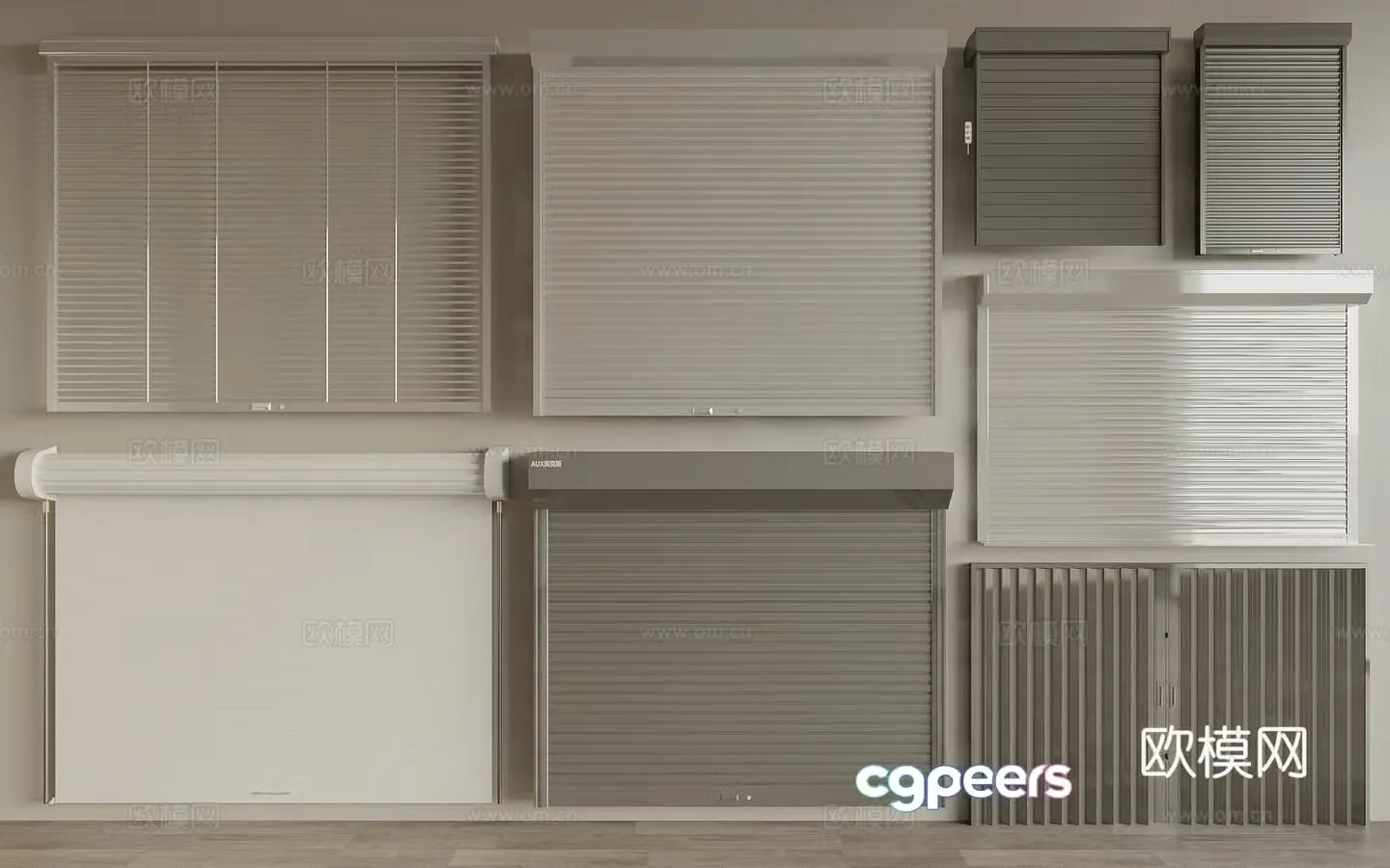 Rolling shutter door Rolling shutter door Garage door Factory warehouse door Shop rolling shutter door Stainless steel rolling shutter door 3D model
