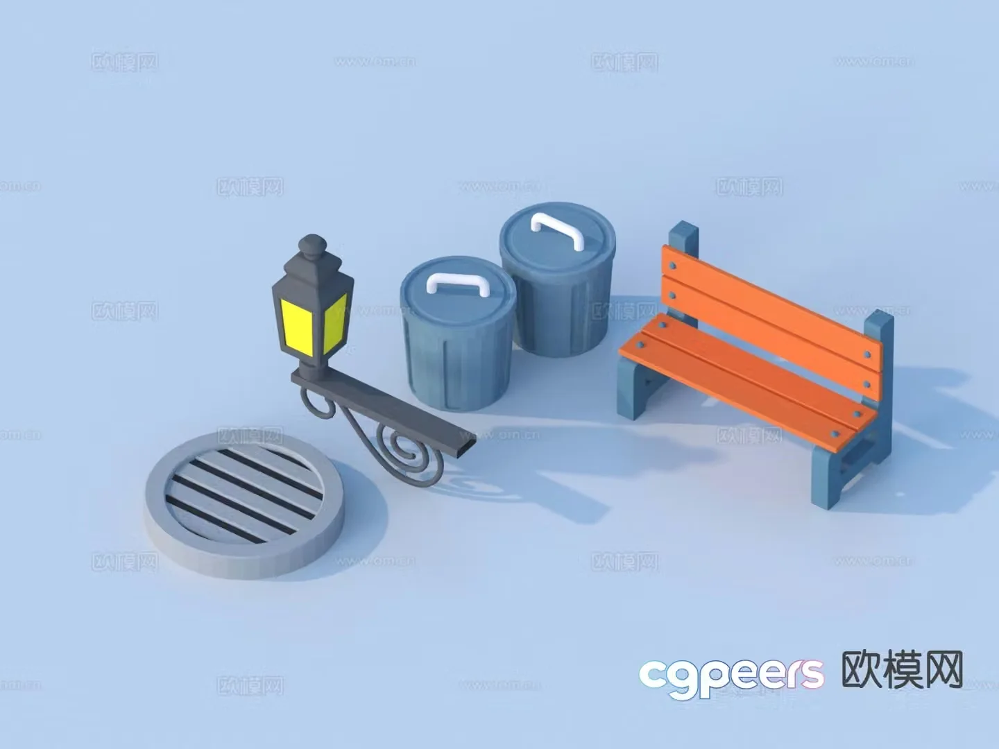 Cartoon toys building block toys 3d model