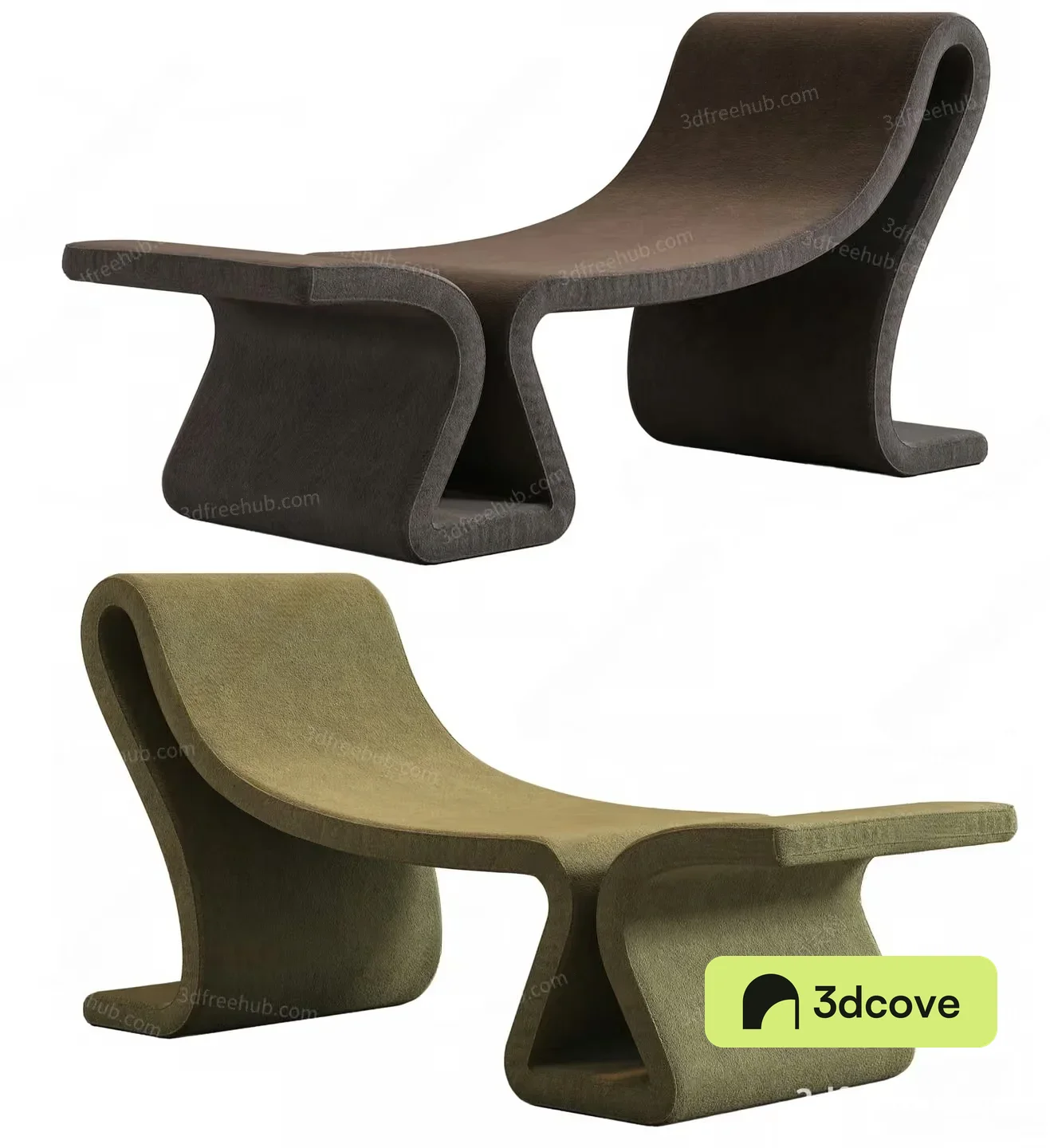 A 3D-Rendered Chair