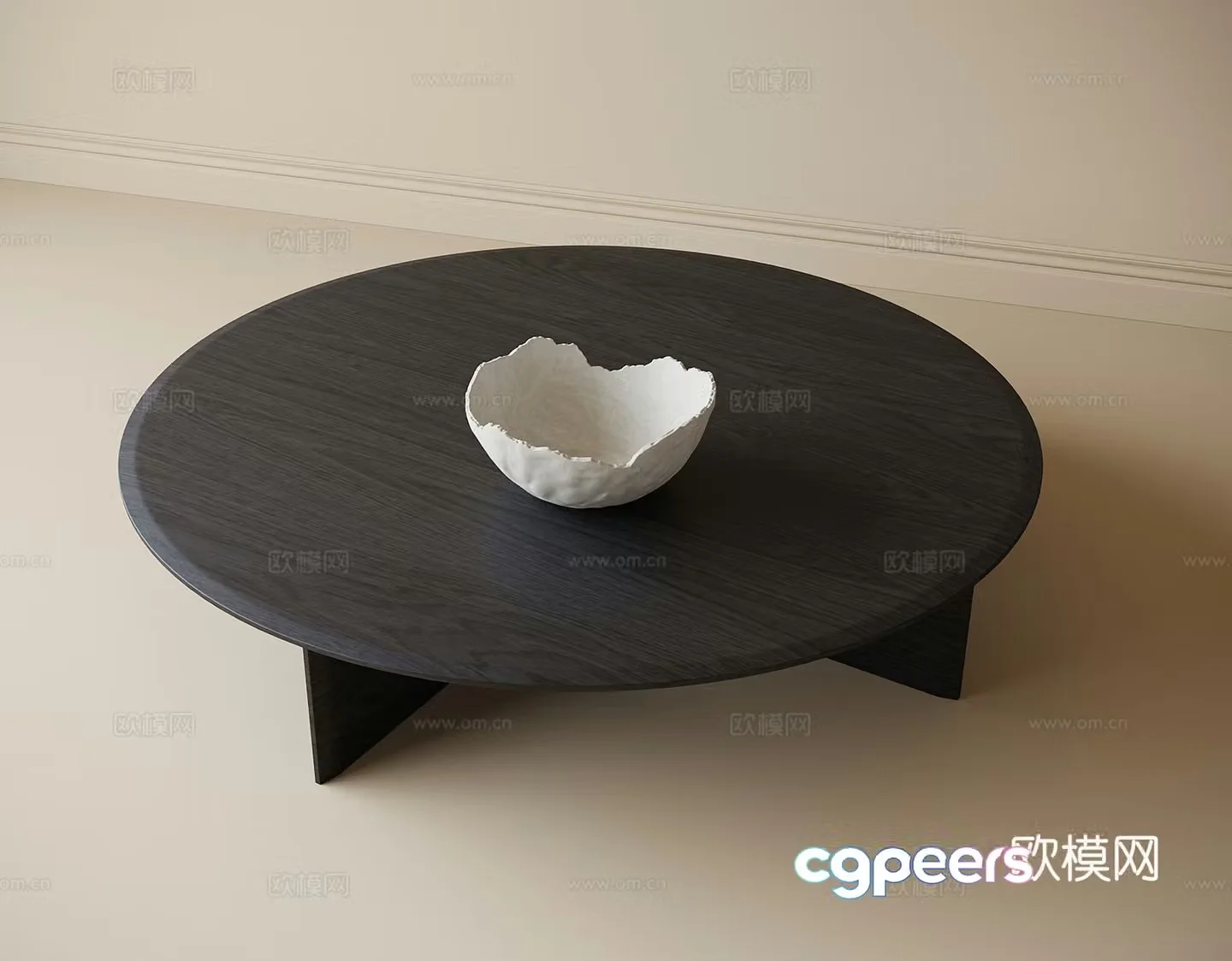 Modern round coffee table 3d model