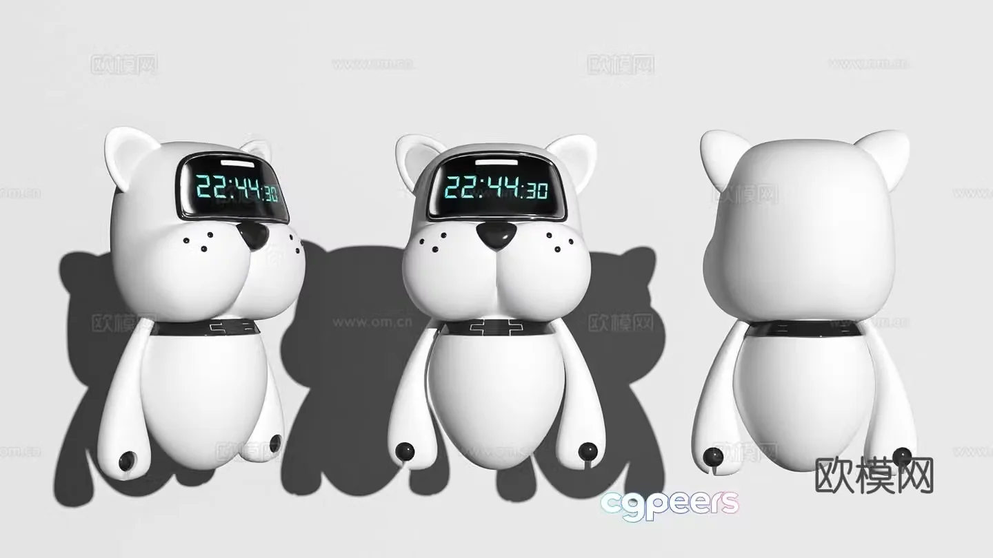 Technology dog ​​cartoon IP character figure sculpture blind box doll toy 3d model