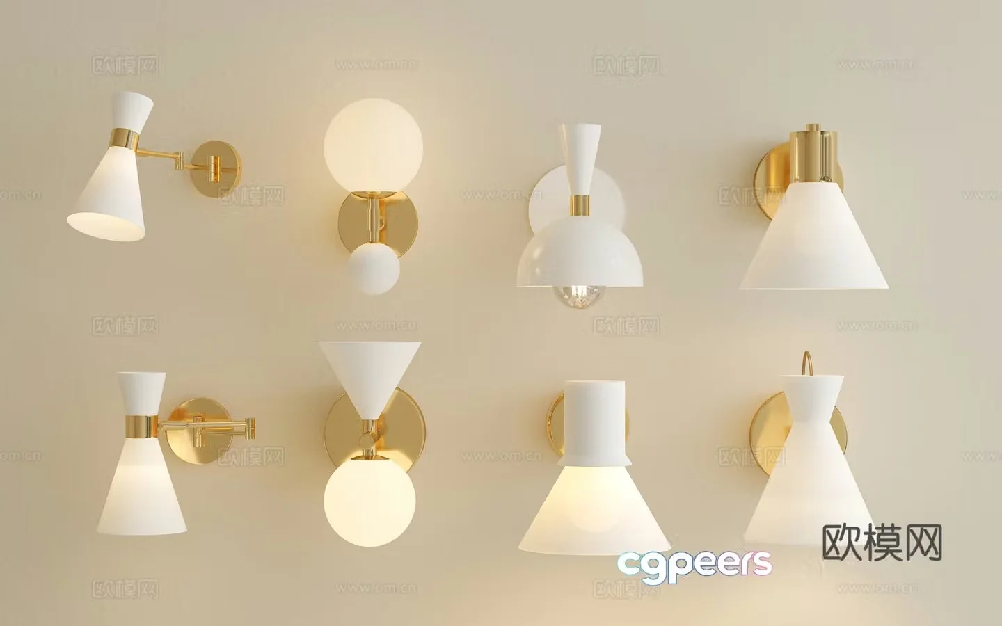 Modern cream wall lamp Modern simple wall lamp Bedside wall lamp Children’s wall lamp 3d model