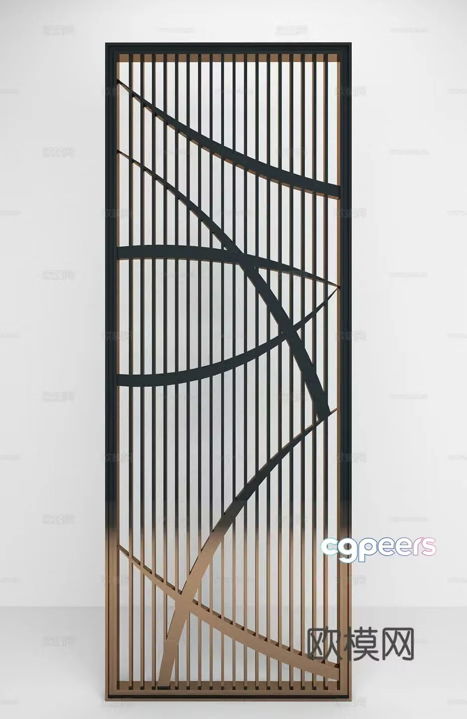 Postmodern metal partition 3d model