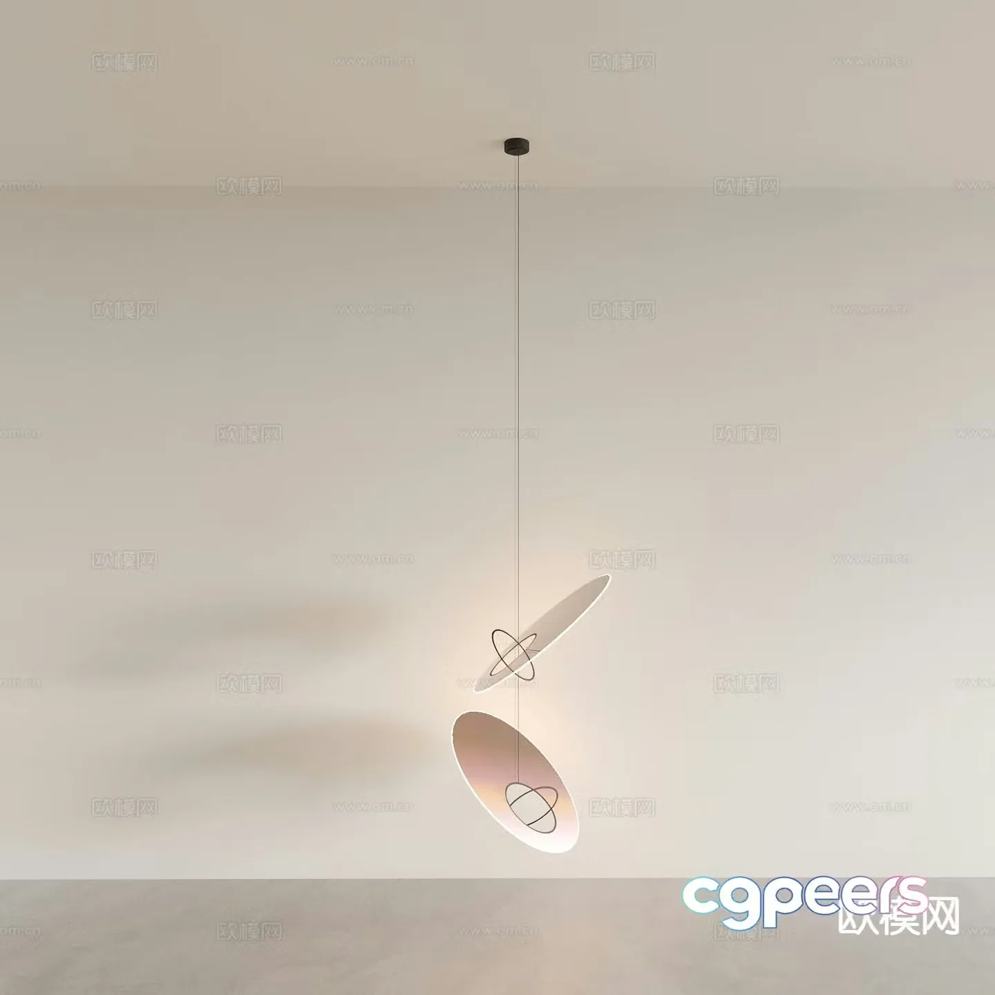 Modern art chandelier dining room chandelier 3d model
