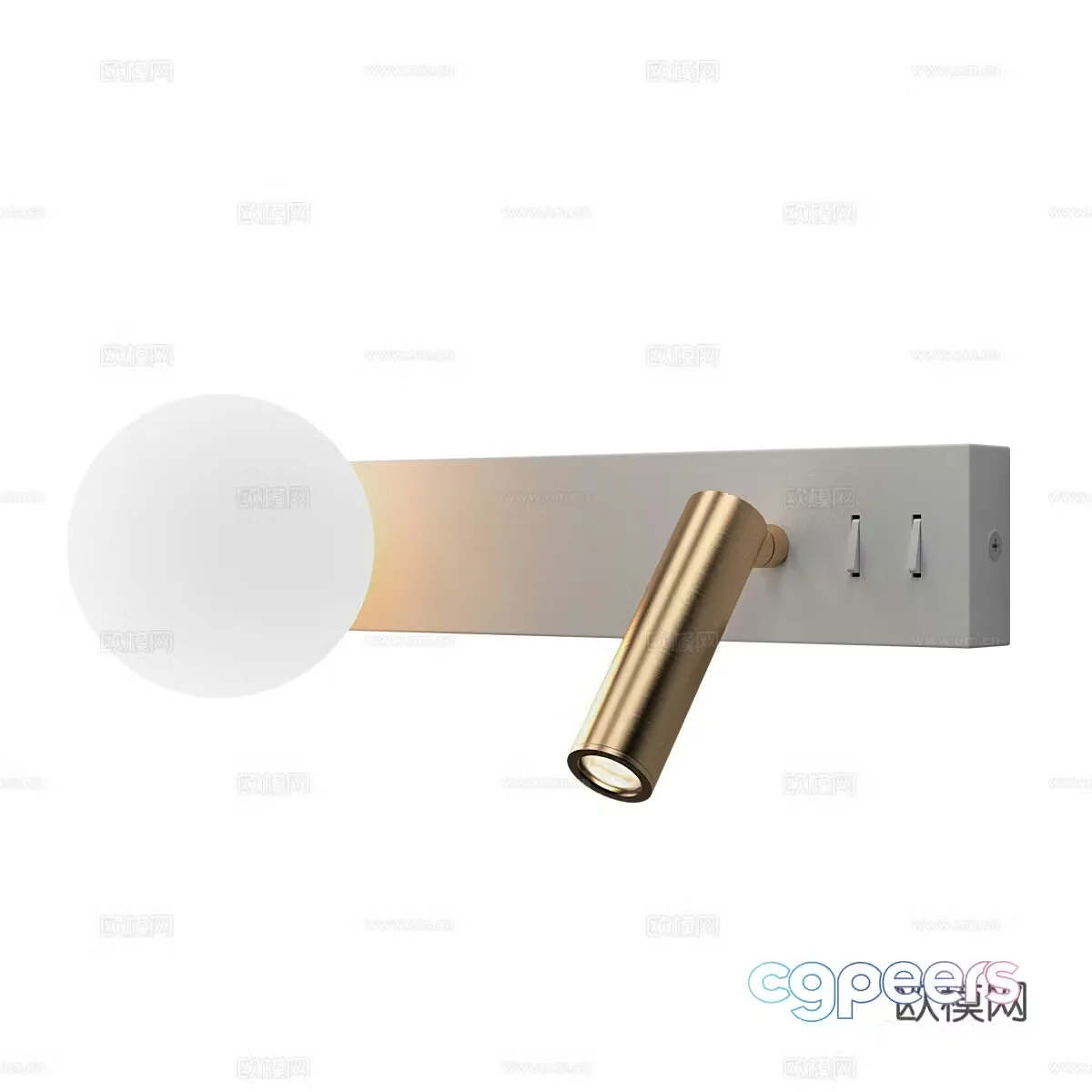 Modern simple and light luxury wall lamp Wall lamp Simple wall lamp Light luxury spherical wall lamp Lamp 3D model