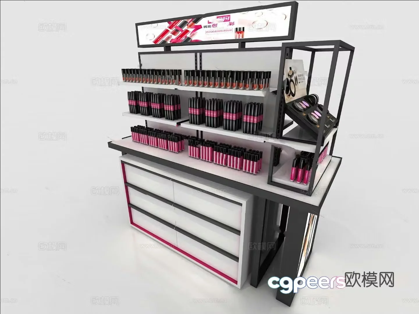 Modern shelves Container model 3d model