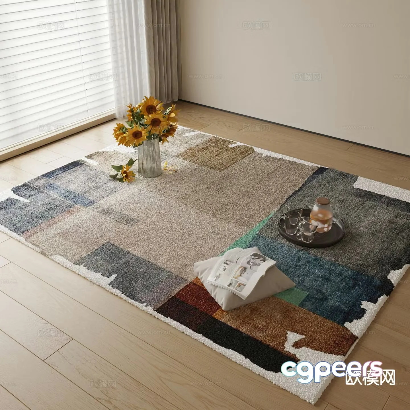 Wabi Sabi style carpet 3d model