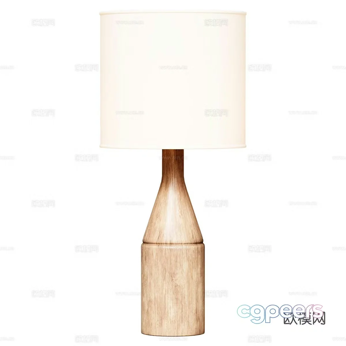Log desk lamp 3d model