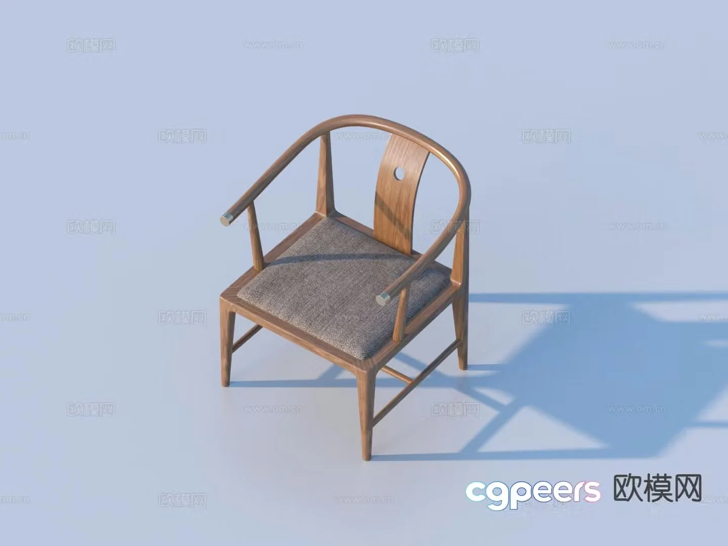 New Chinese style armchair chair wooden chair 3d model