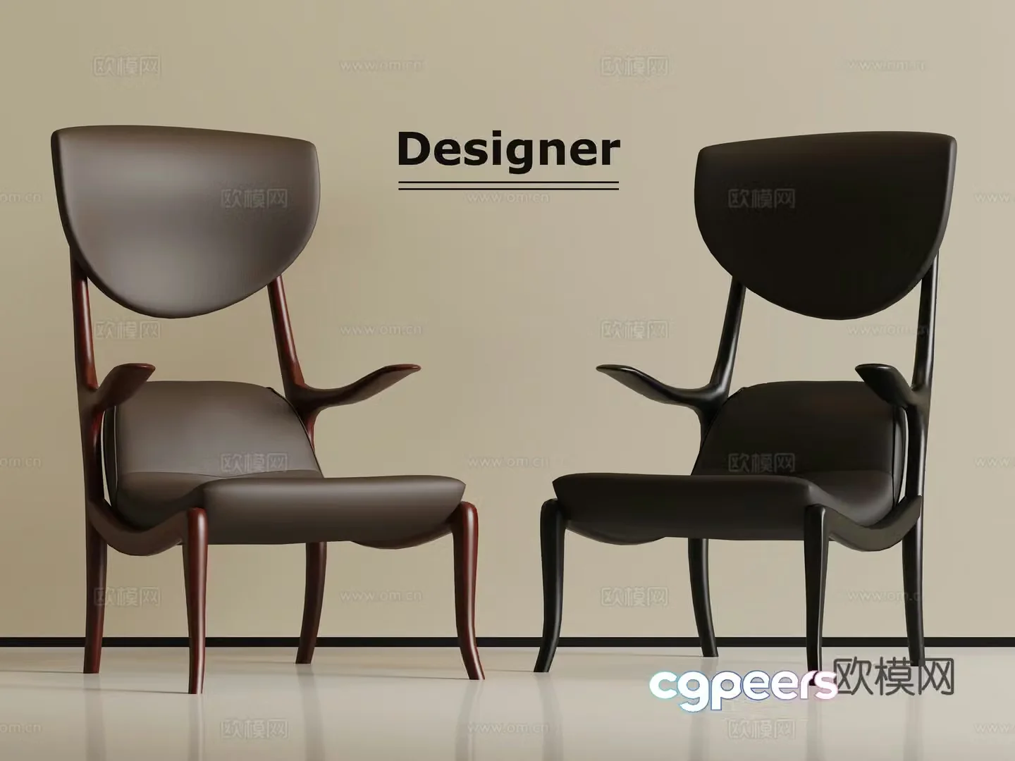 New Chinese casual chair 3D model