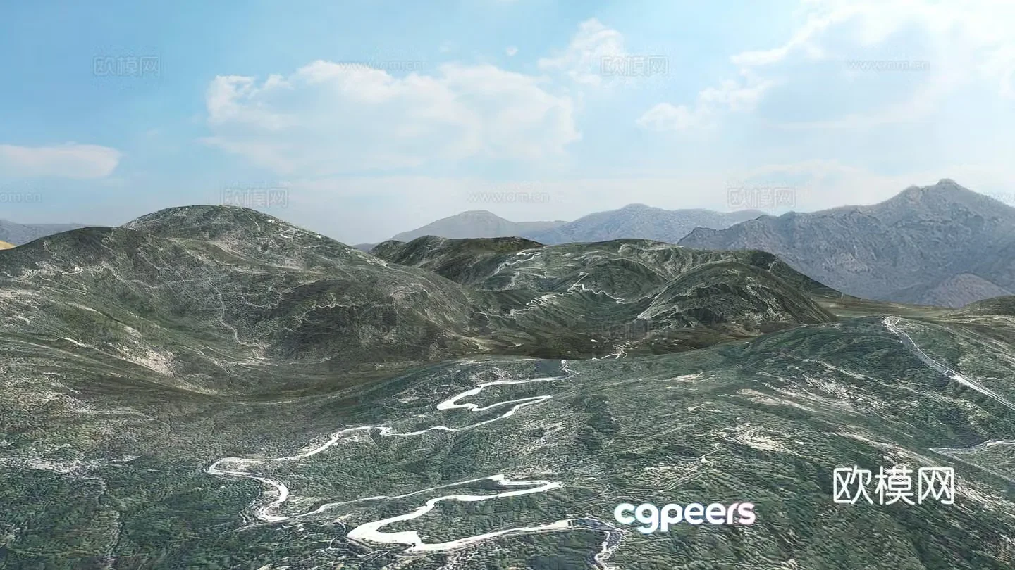 modern mountain mountain 3d model