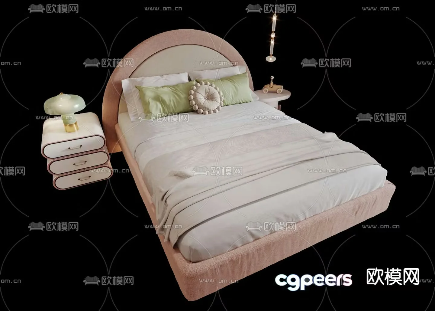 Double bed children’s bed 3d model