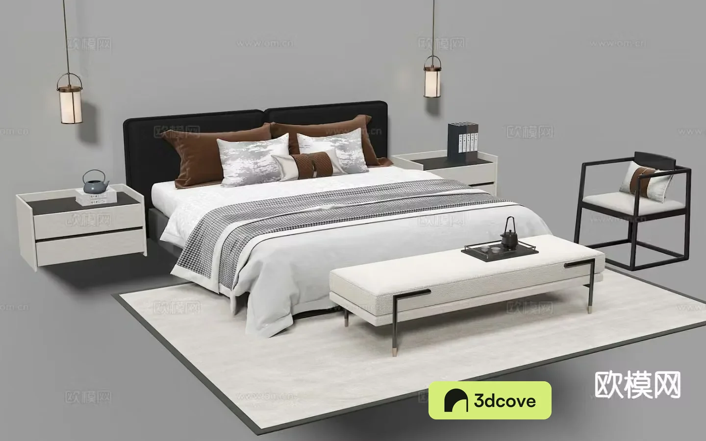 New Chinese style double bed