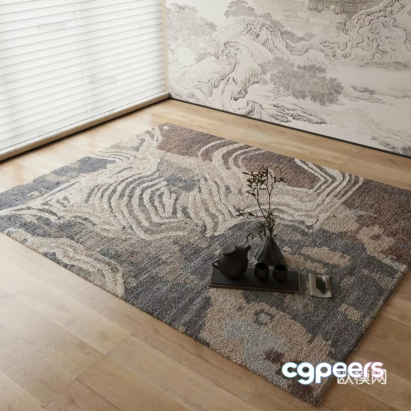 New Chinese carpet 3D model