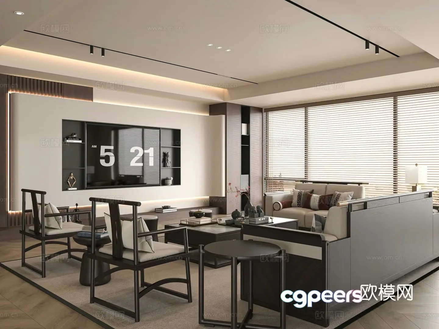 New Chinese living room 3D model